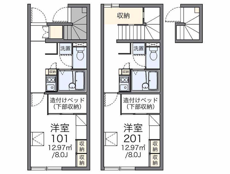 レオパレス中央西 間取図