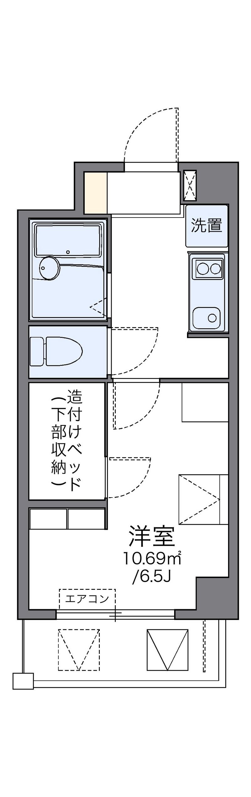 レオパレス道頓堀 間取図