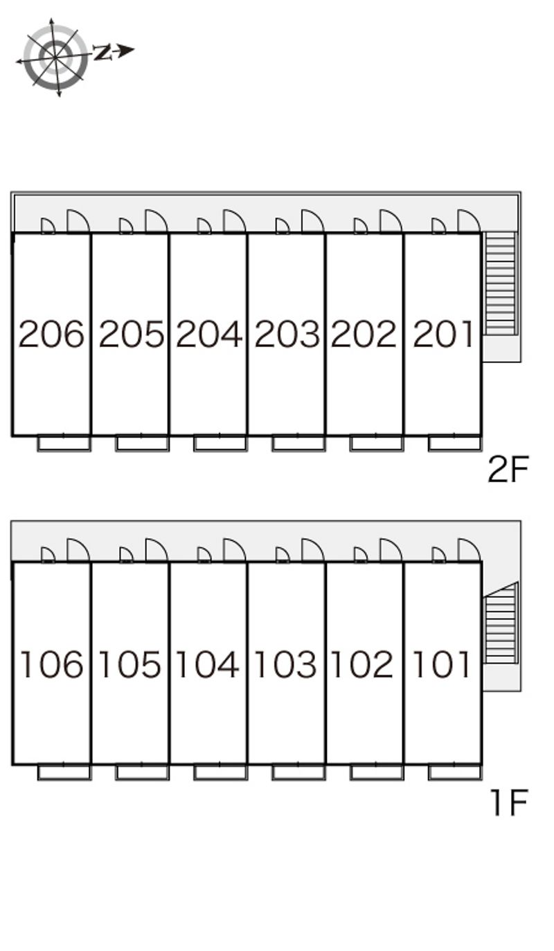 レオパレスはぴねすＥ 間取り配置図