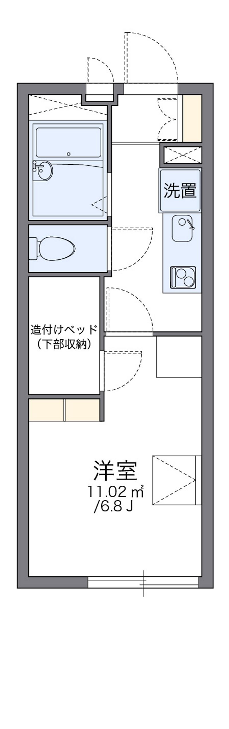 レオパレスハイツ流山 間取図