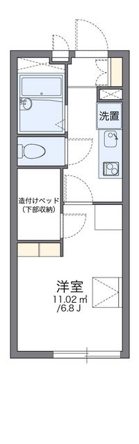 レオパレスハイツ流山 間取り図