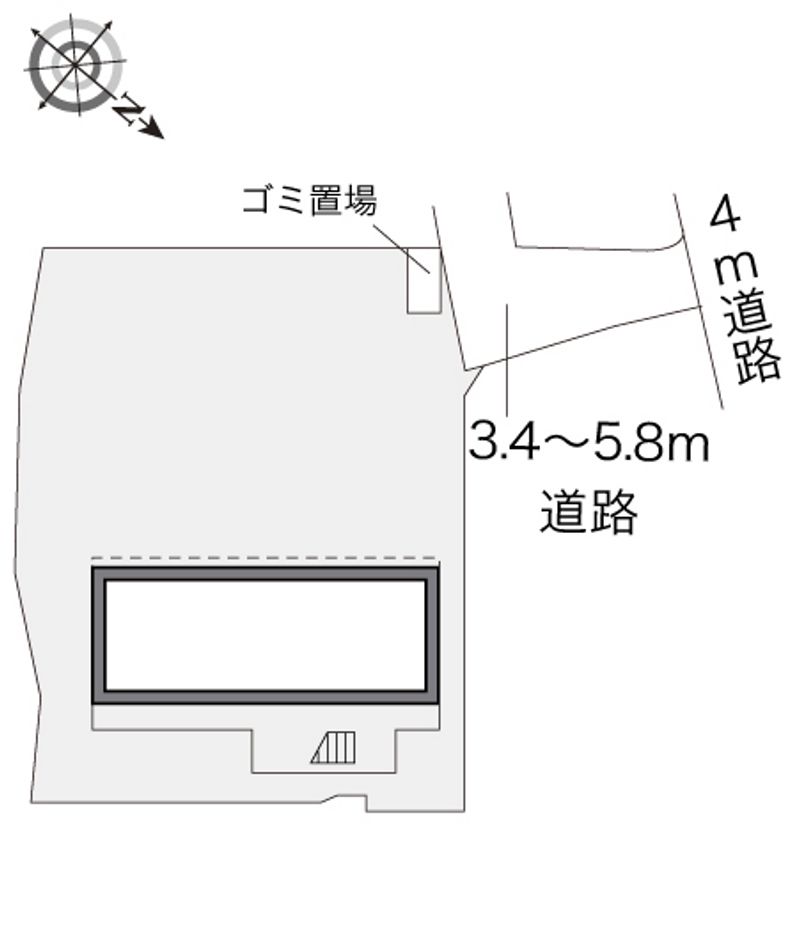 レオパレスリバーサイド扇町 配置図