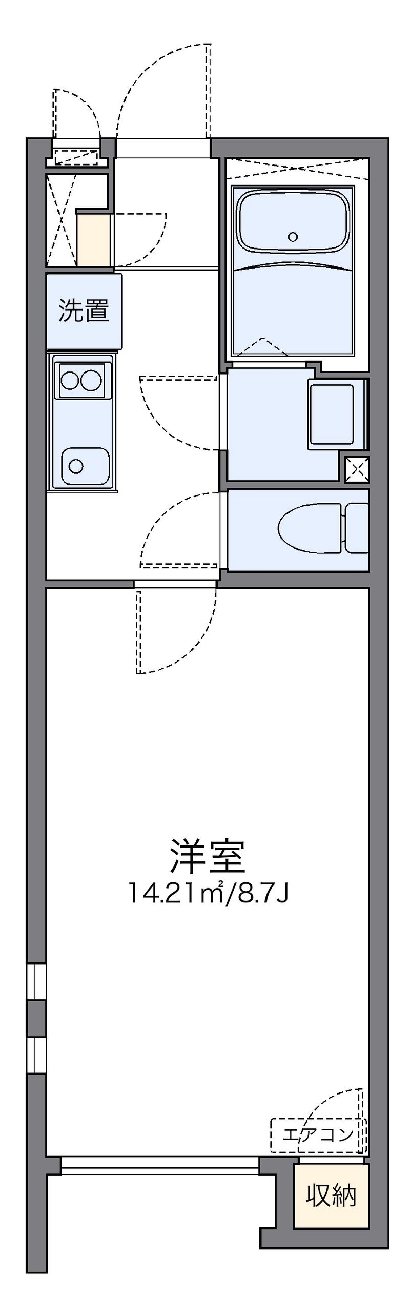クレイノフローラ西長洲 間取図