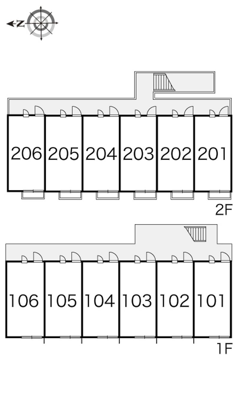 レオパレスつつみⅡ 間取り配置図