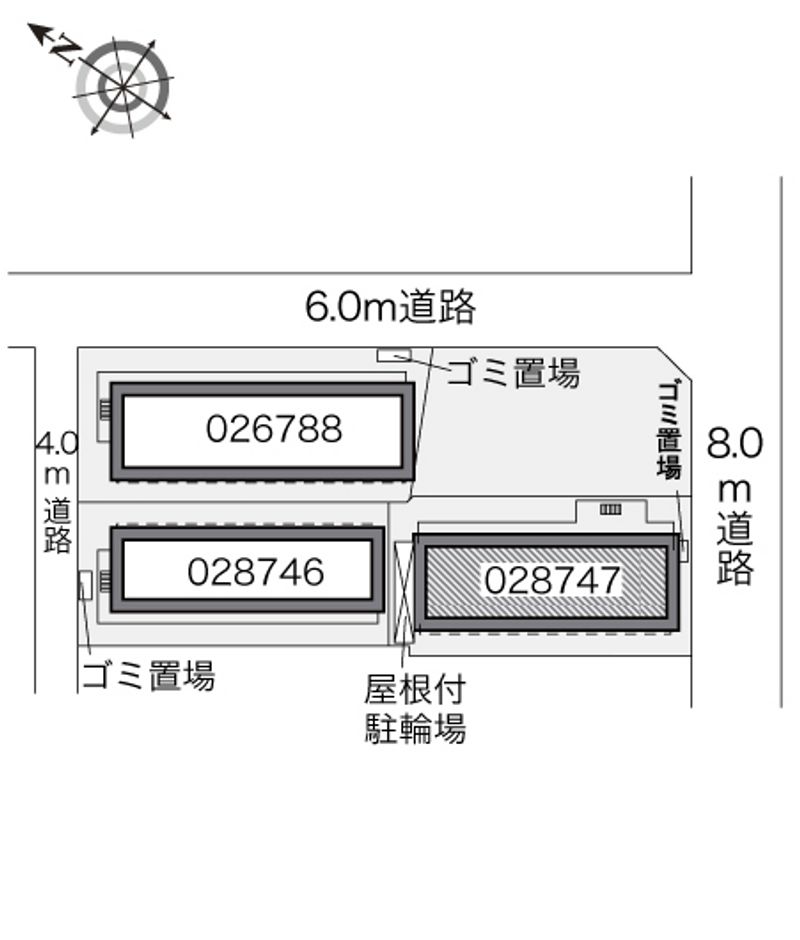 レオパレスウィステリア平井Ⅲ 配置図