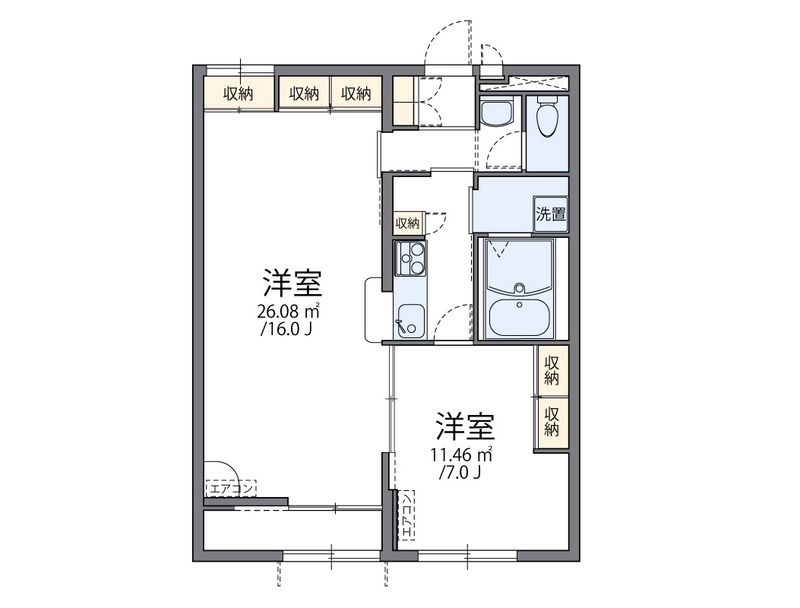 レオパレスヴィラージュＥ 間取図