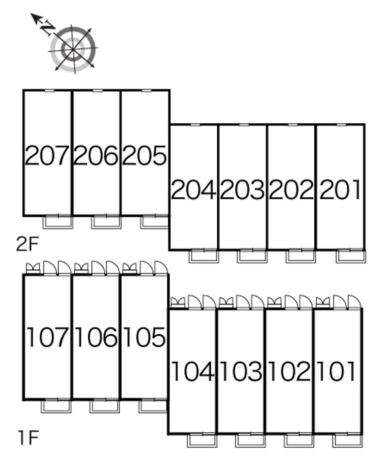 レオパレス若咲 間取配置図
