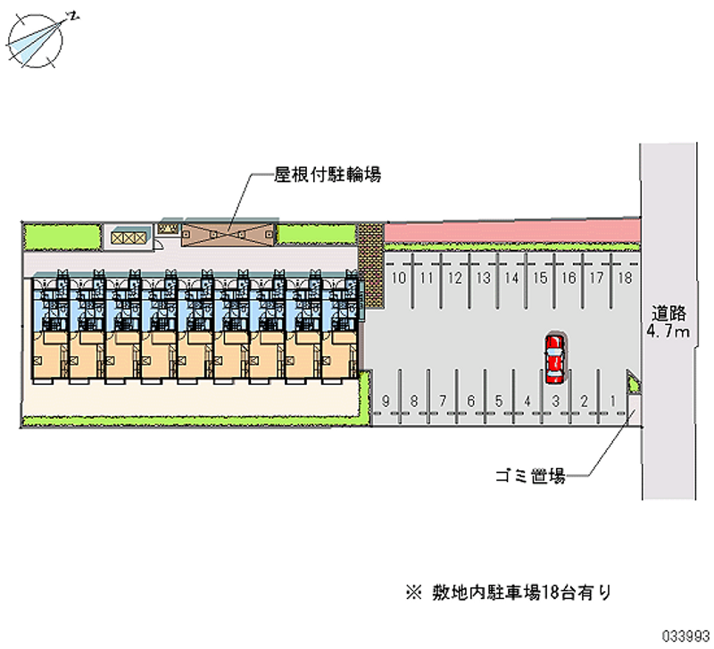 レオパレスブルースカイ 月極駐車場