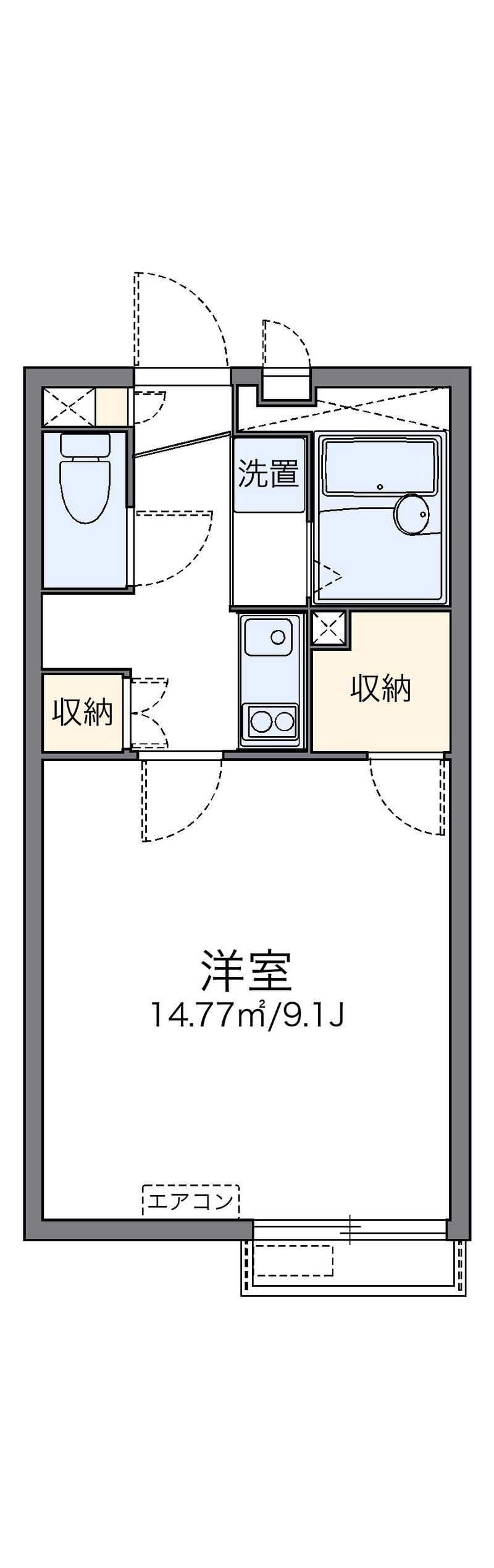 レオネクストムカイハラⅡ 間取図