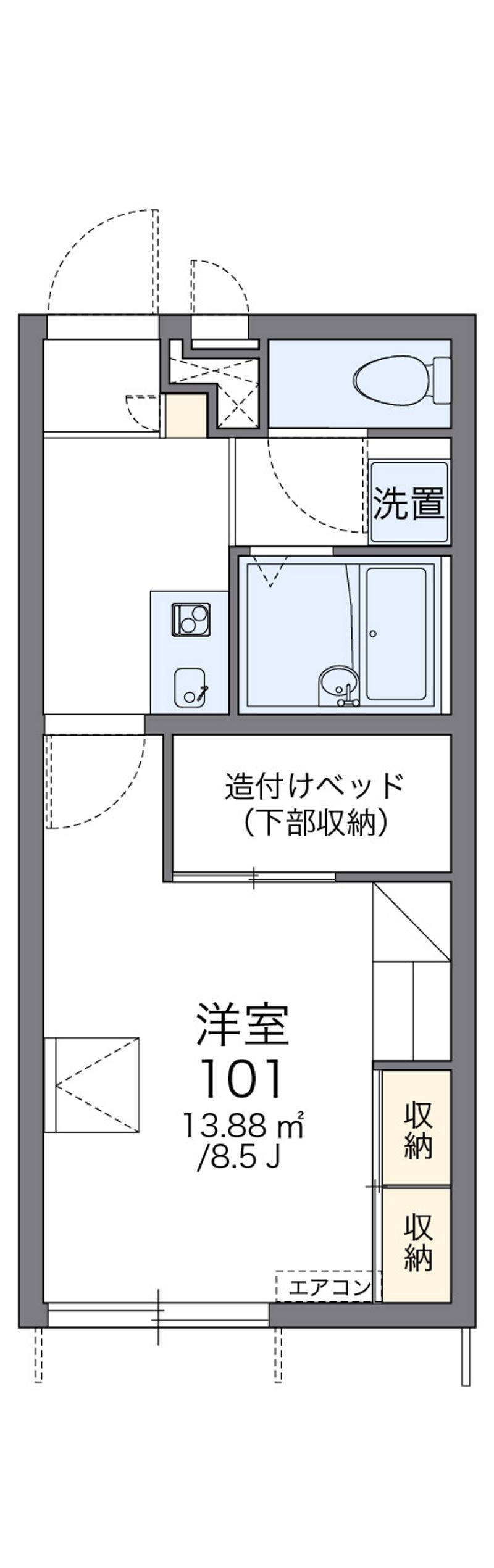 レオパレスアズール 間取図