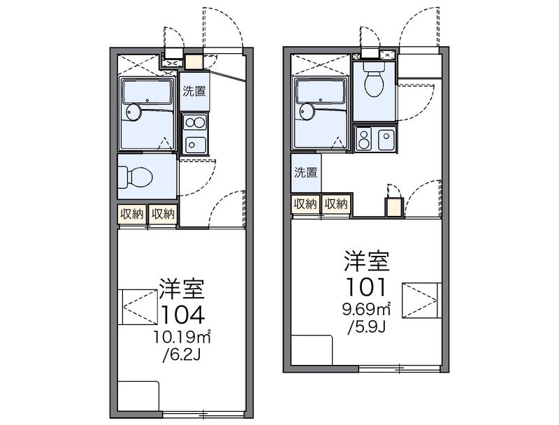 レオパレスサンライト 間取図