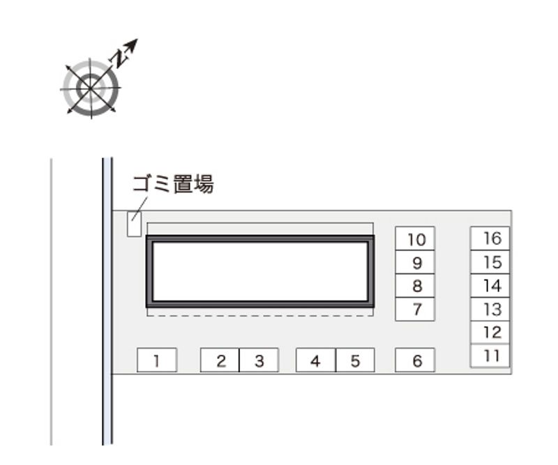 レオパレスルミエール 駐車場