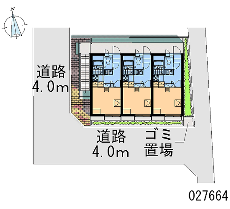 レオパレス東四つ木 区画図