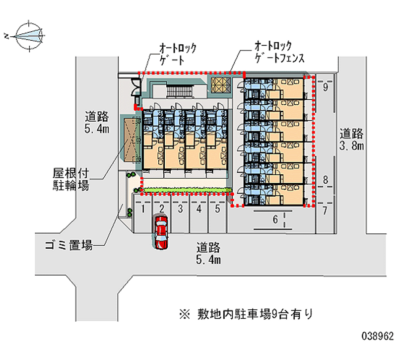 レオパレス中島町 区画図