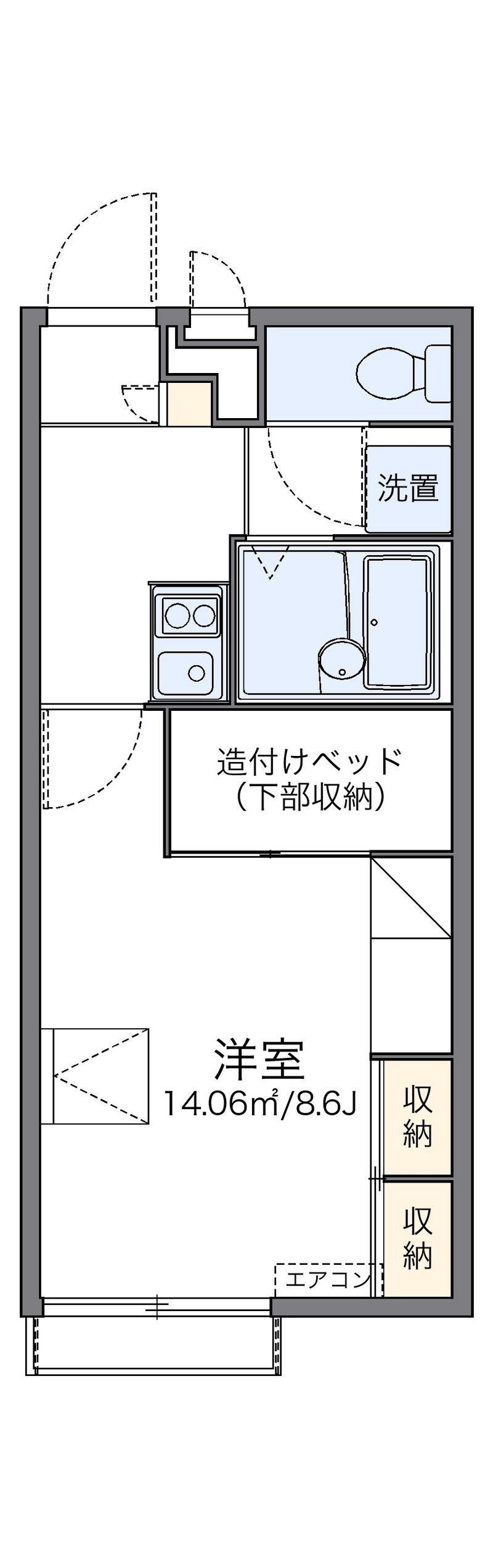 レオパレスリバーサイド翔 間取図