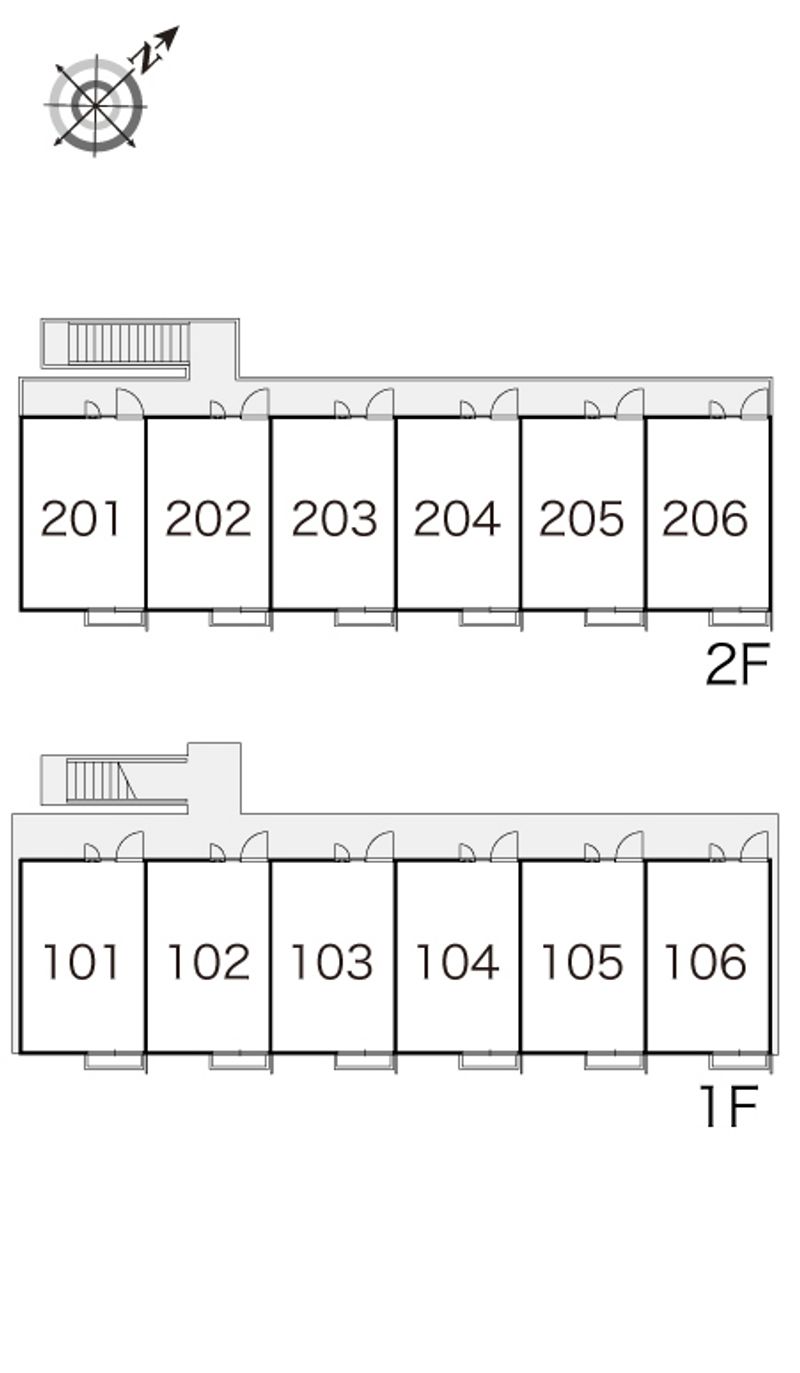 レオパレス郡元 間取配置図