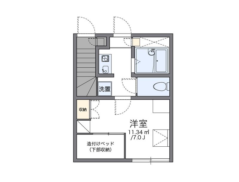 レオパレスミレー 間取図