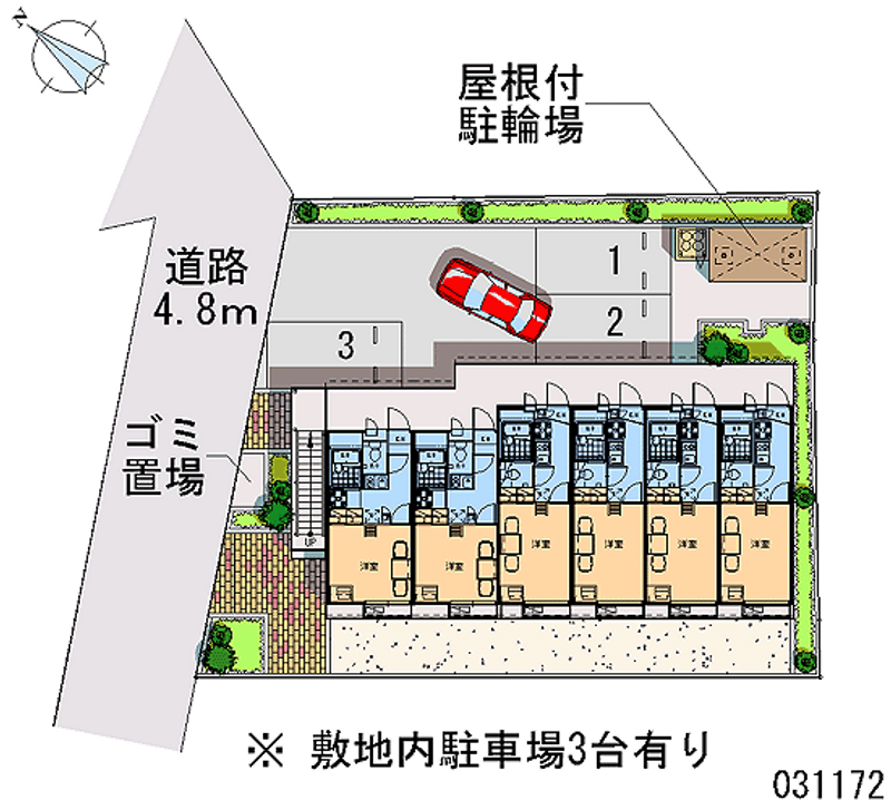 レオパレスリコリス 月極駐車場