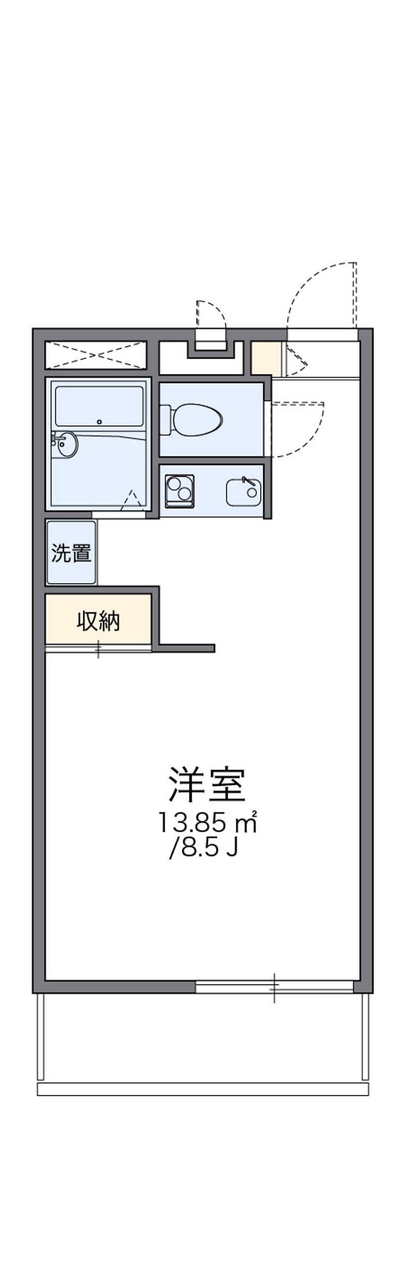 レオパレスネッスル小松 間取図