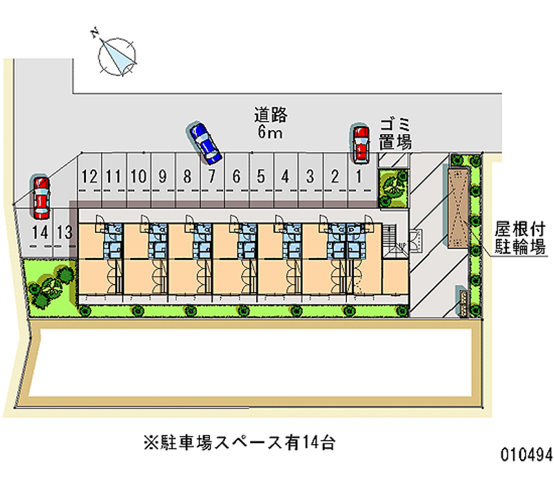 レオパレスサンライズ７ 区画図