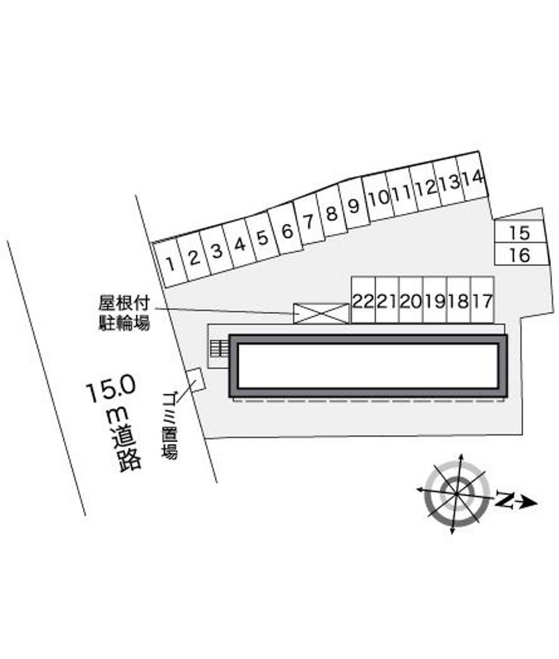 レオパレスクエスト　Ｋ 配置図