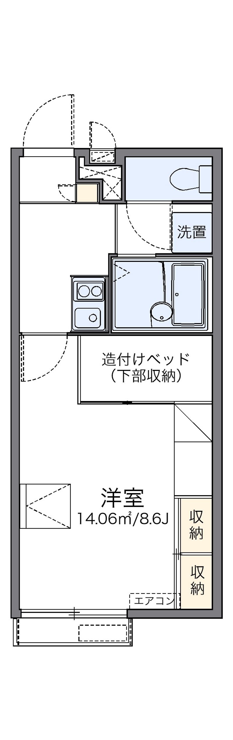 レオパレス俵口ヒルズ 間取図