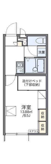 レオパレスエバーグリーン 間取り図