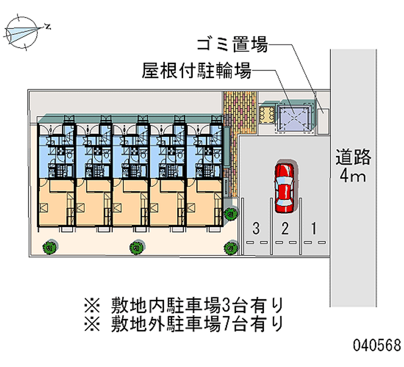 レオパレス蘭 月極駐車場