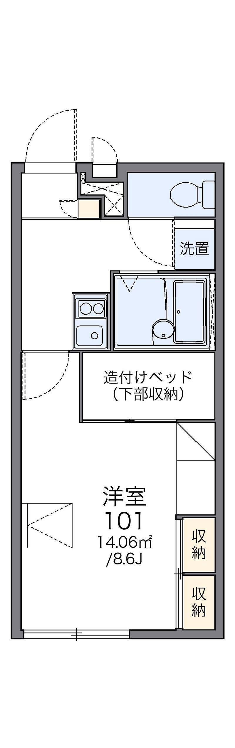レオパレスパテオⅡ 間取図