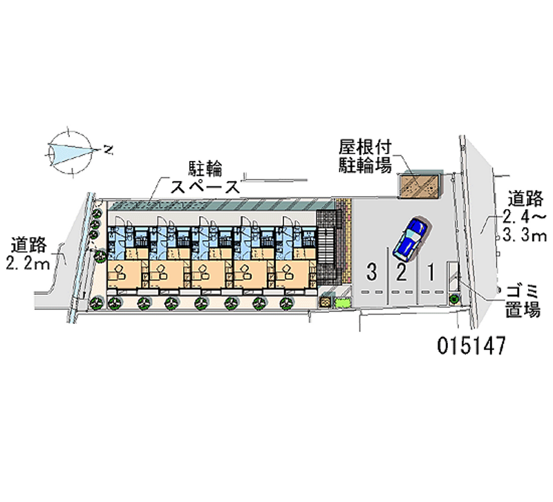 レオパレス望 月極駐車場