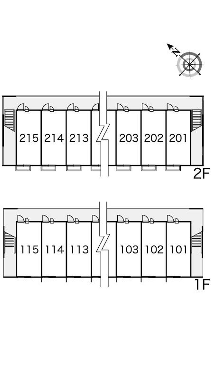 レオパレスグリーンハイツ４号館 間取り配置図