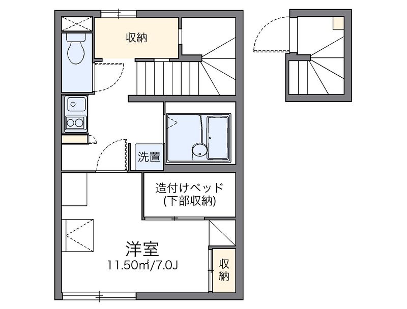 レオパレスリバティ 間取図