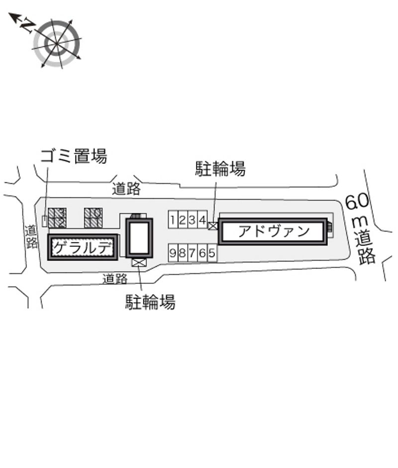 レオパレスゲラルデ 配置図