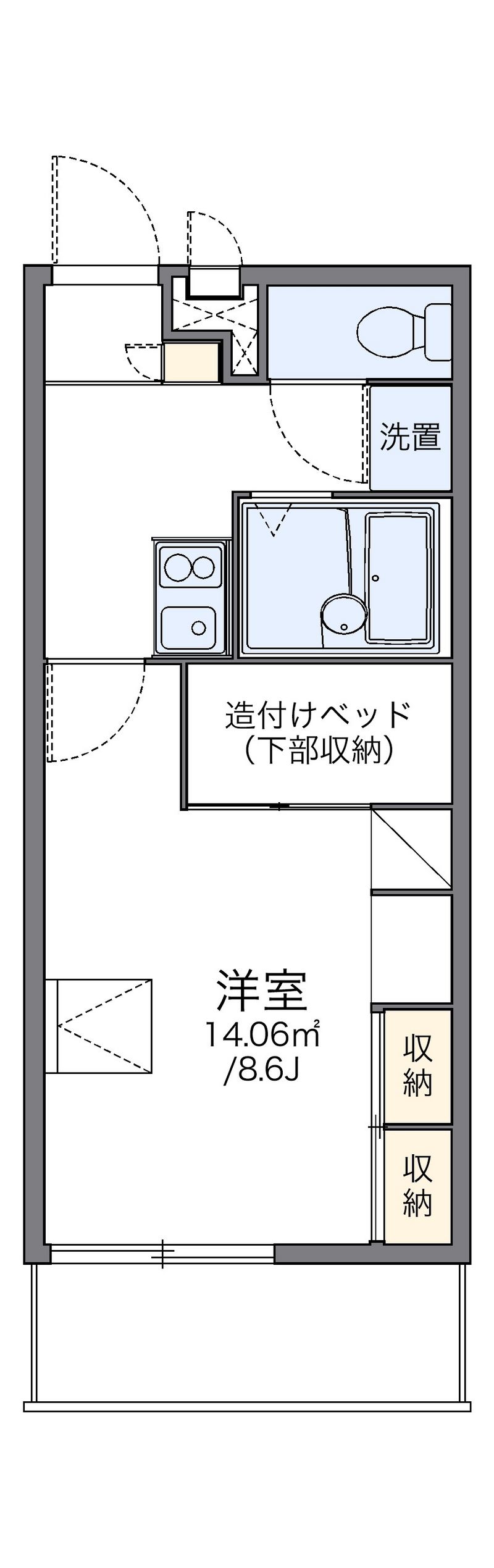 レオパレスボヌール 間取図
