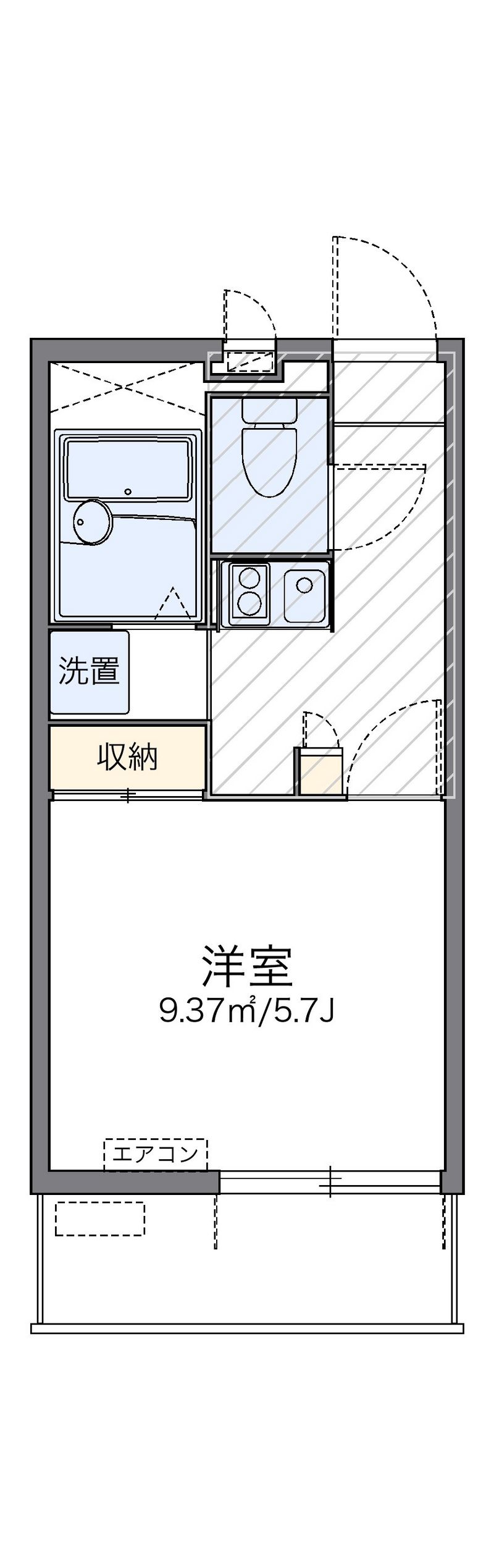 レオパレスすず 間取図