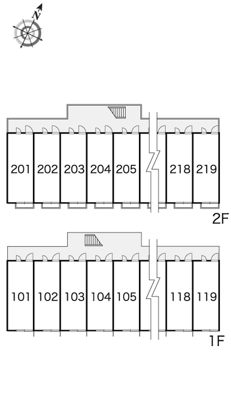 レオパレスさつき 間取配置図