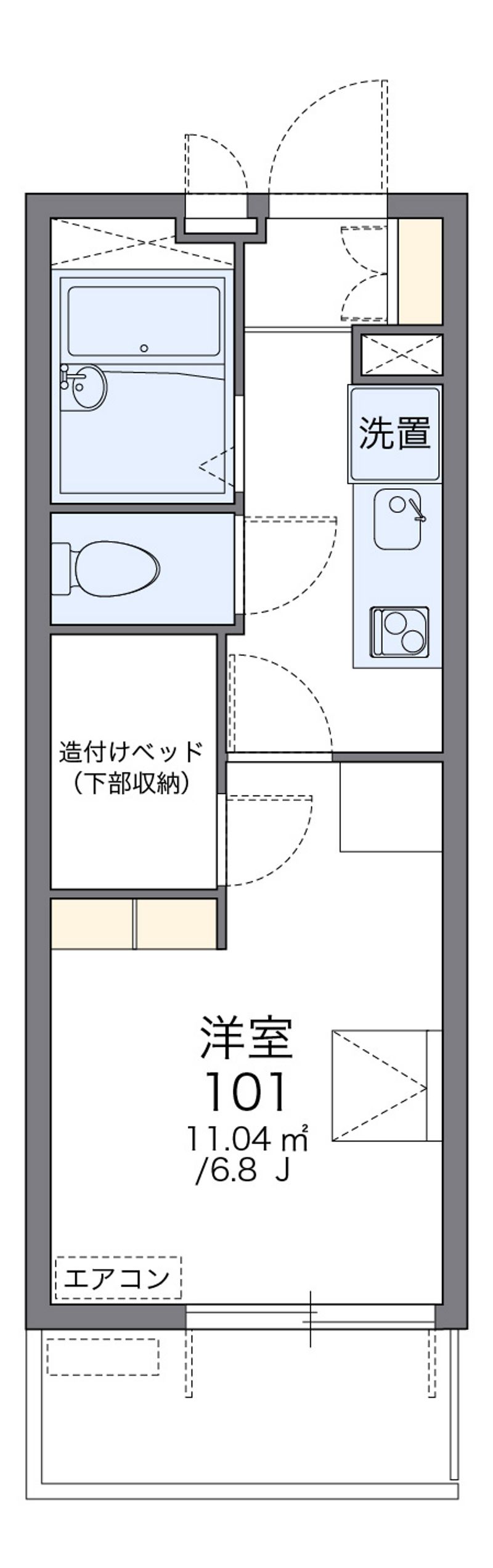 レオパレスハヅキ栄町 間取図