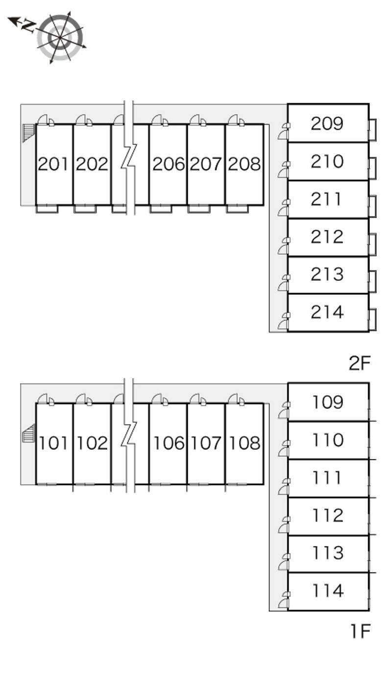 レオパレス蒲生 間取配置図