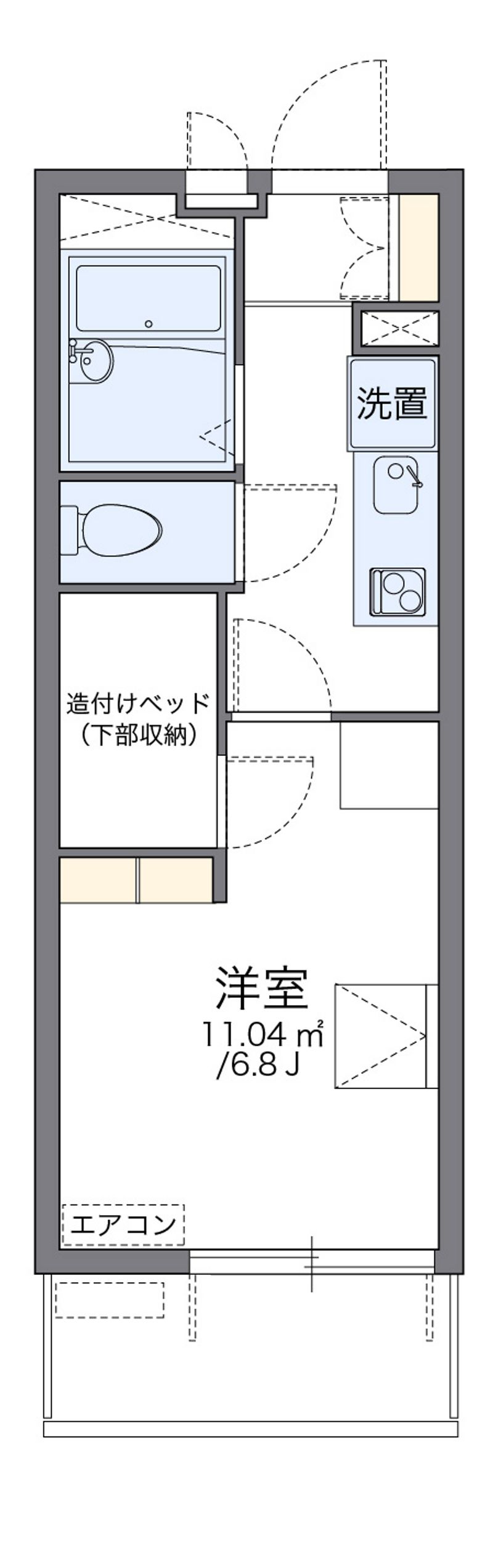 レオパレス舎利寺ＣＦ 間取図