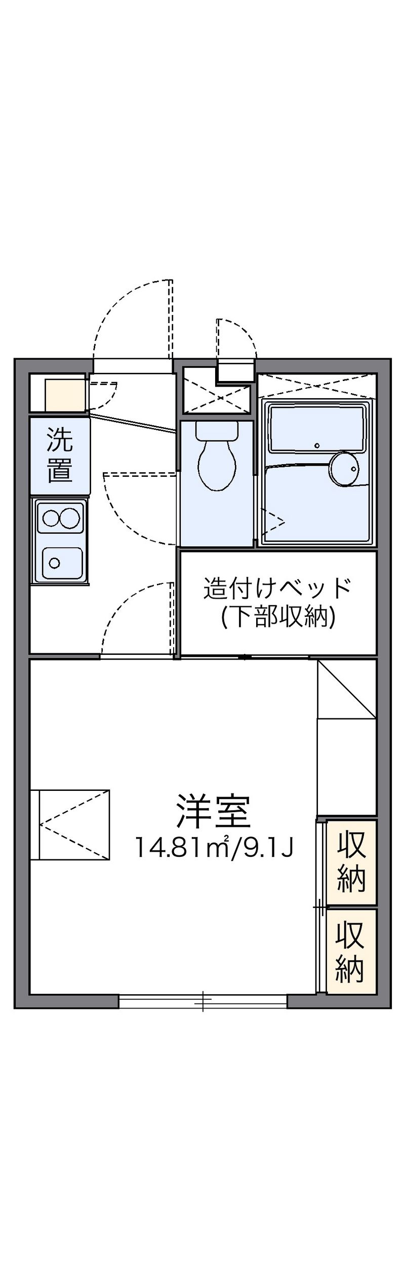 レオパレス落合 間取図