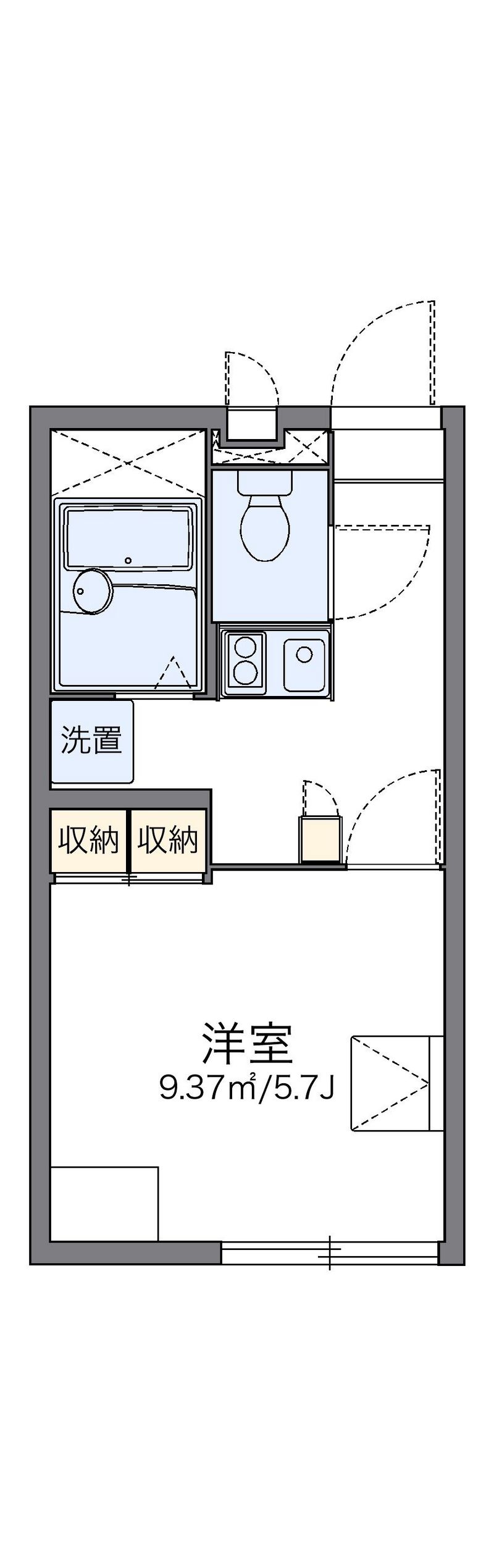 レオパレスコーポ川岸 間取図