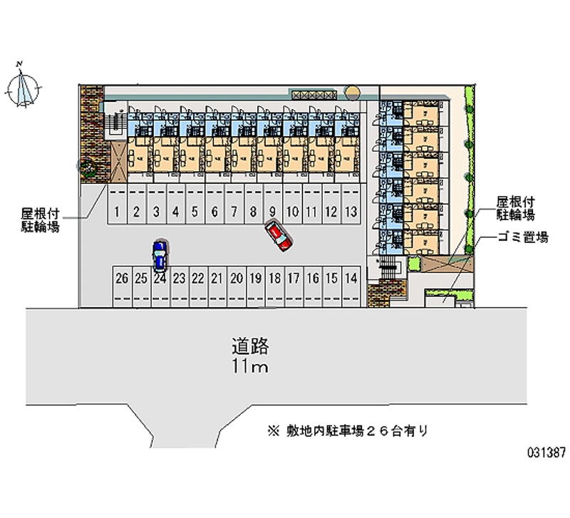 レオパレス北谷Ⅱ 月極駐車場