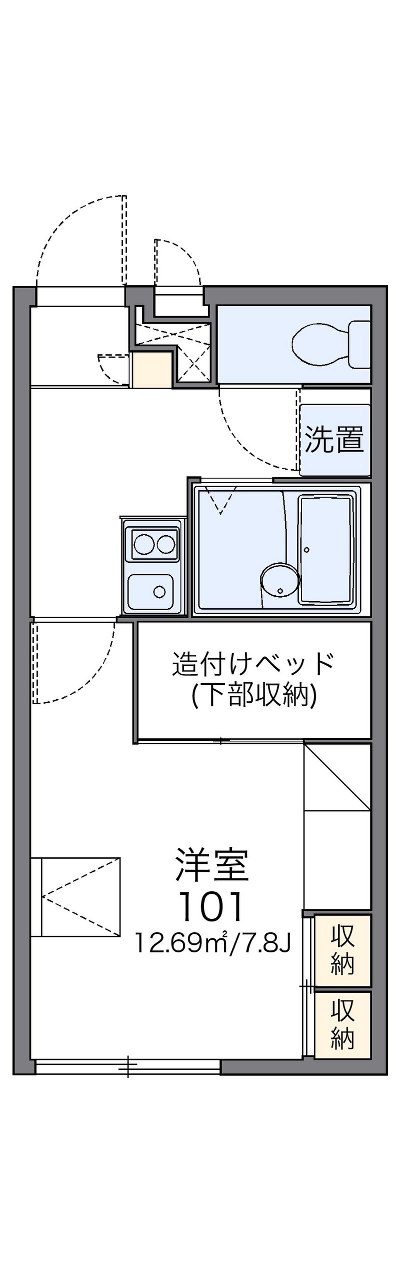 レオパレスアイランドパレス 間取図