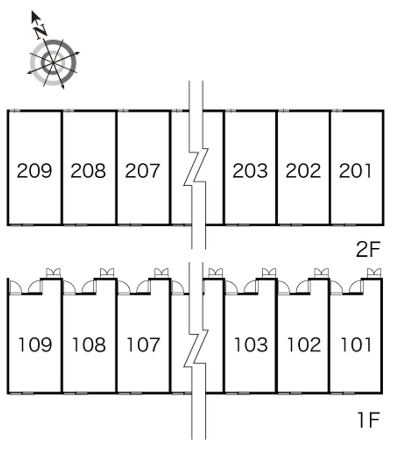 レオパレスかたるぱ 間取配置図