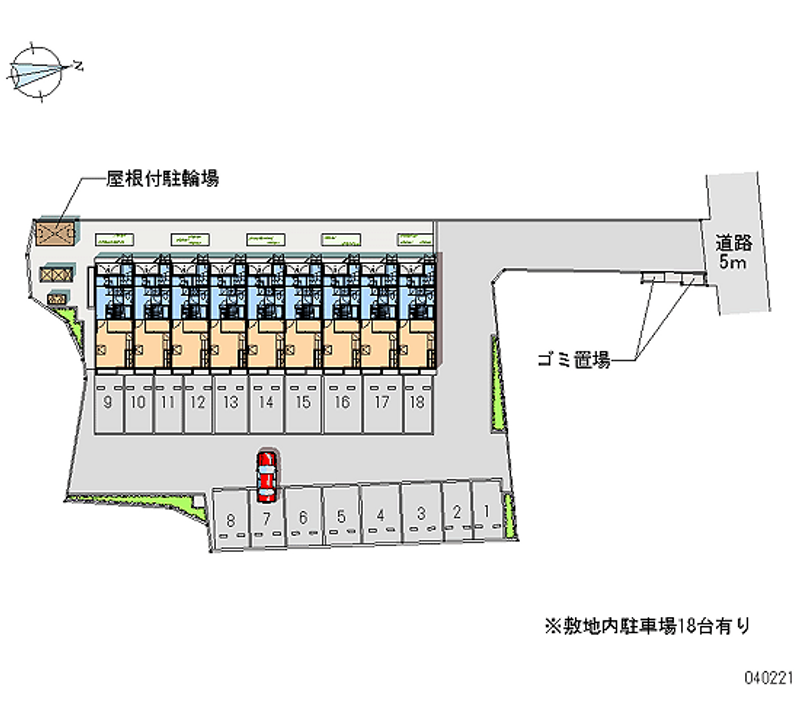 レオパレスグリーン鳥山 月極駐車場