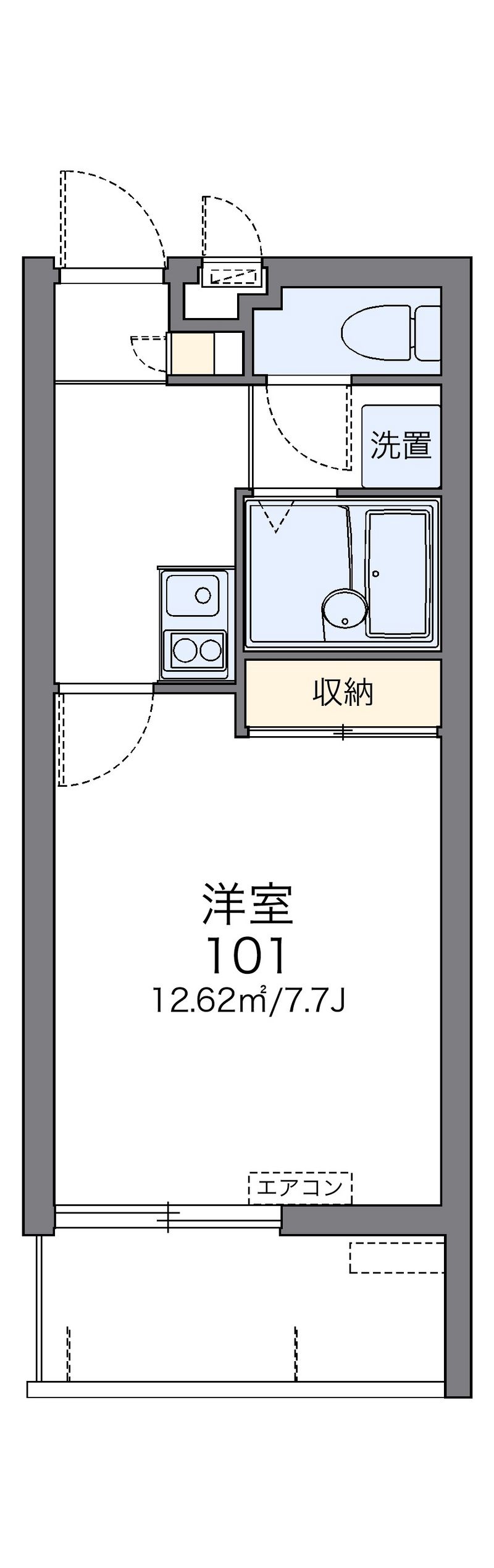 レオパレス里の奨 間取図