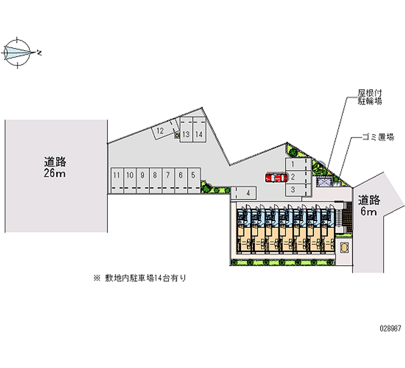 レオパレス桔梗ヶ原 月極駐車場