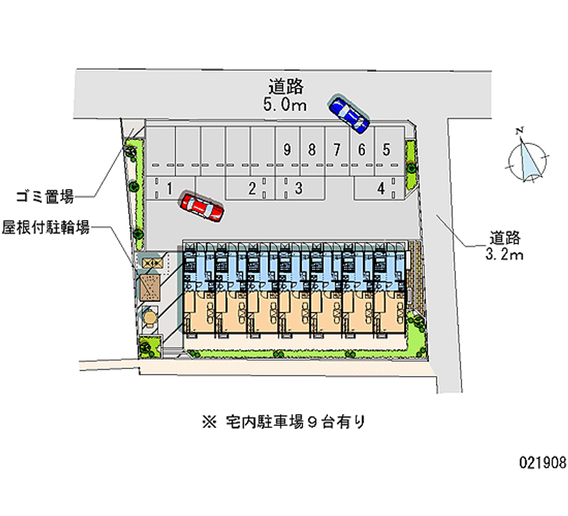 レオパレス都 月極駐車場