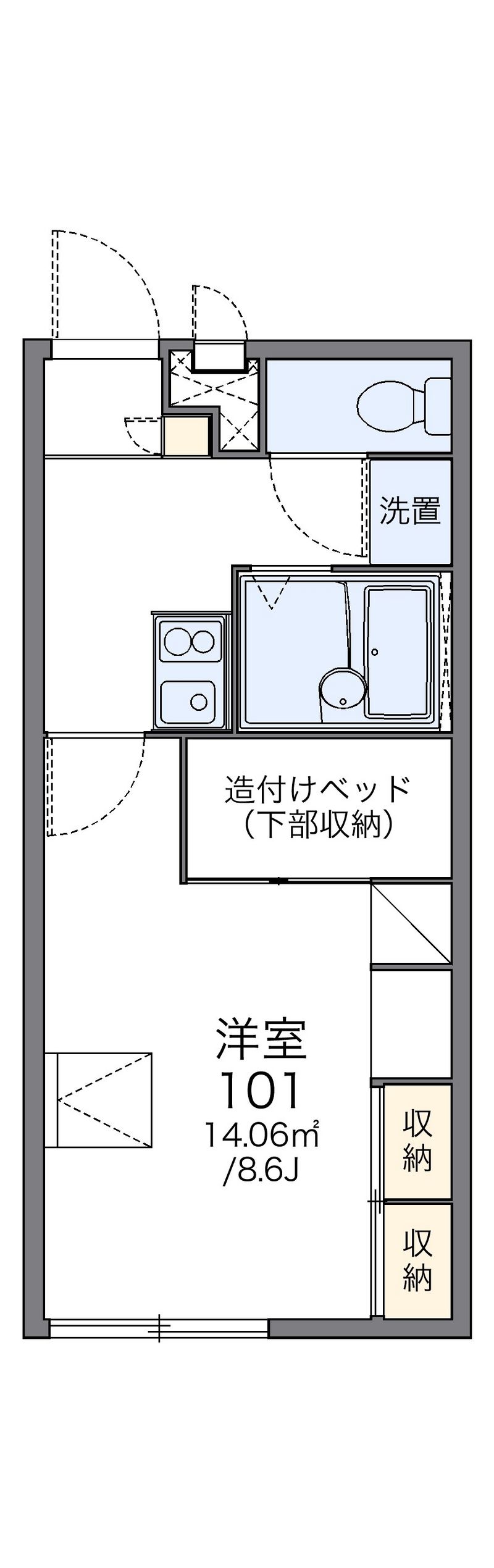 レオパレスアオイ 間取図