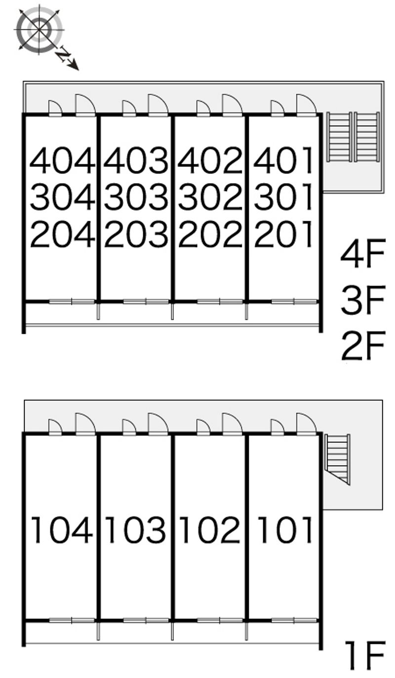 レオパレスイルニードⅡ 間取配置図
